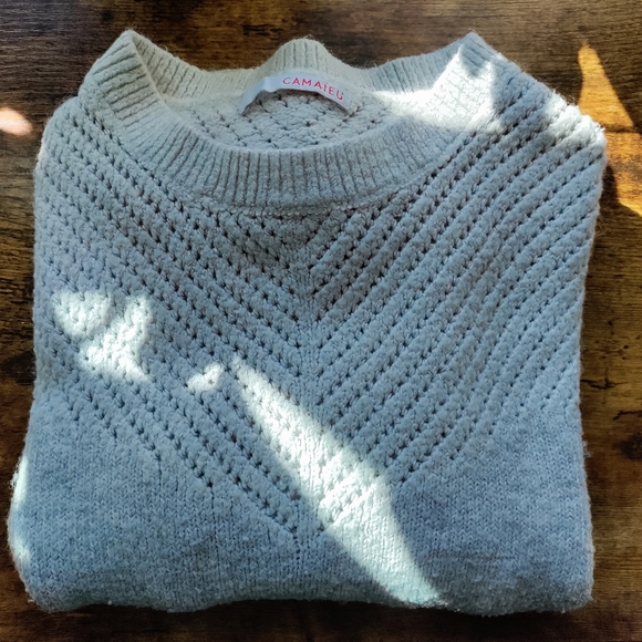 MINIMALIST |CAMAÏEU | THICK KNIT | NEUTRAL | JEWEL NECK | CASUAL | WINTER| CLEAN - Picture 5 of 9